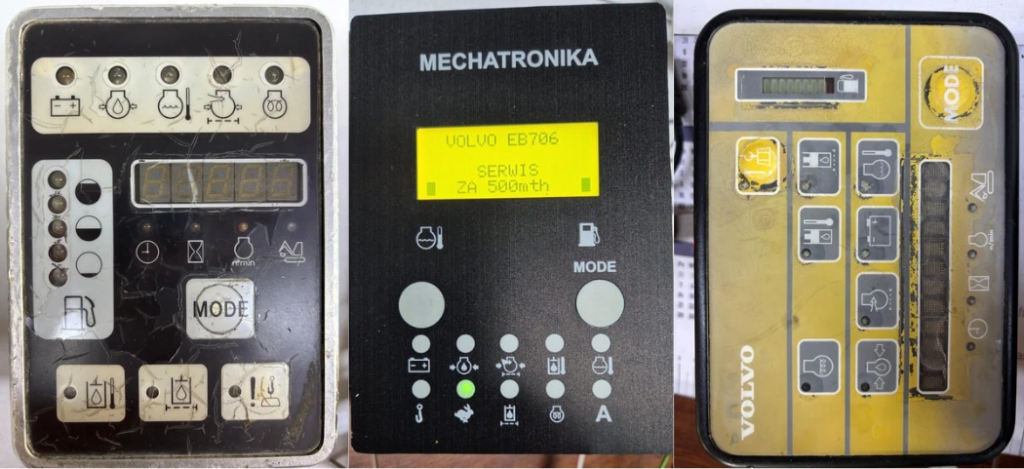 Naprawa elektroniki Volvo EB706, sterownik, ECU, wyświetlacz, zamiennik do minikoparki i koparki